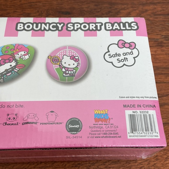 New Sanrio Hello Kitty Bouncy Sport Balls Kids Toys - Picture 10 of 12